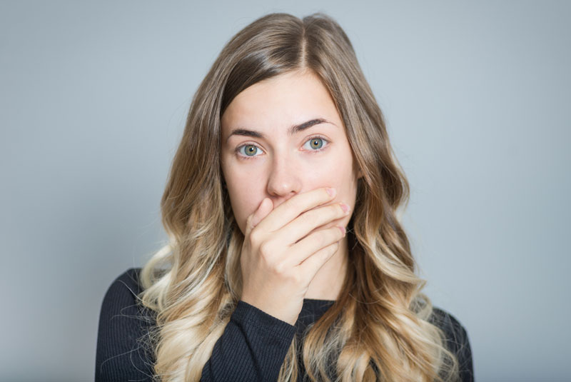 dental patient with missing teeth